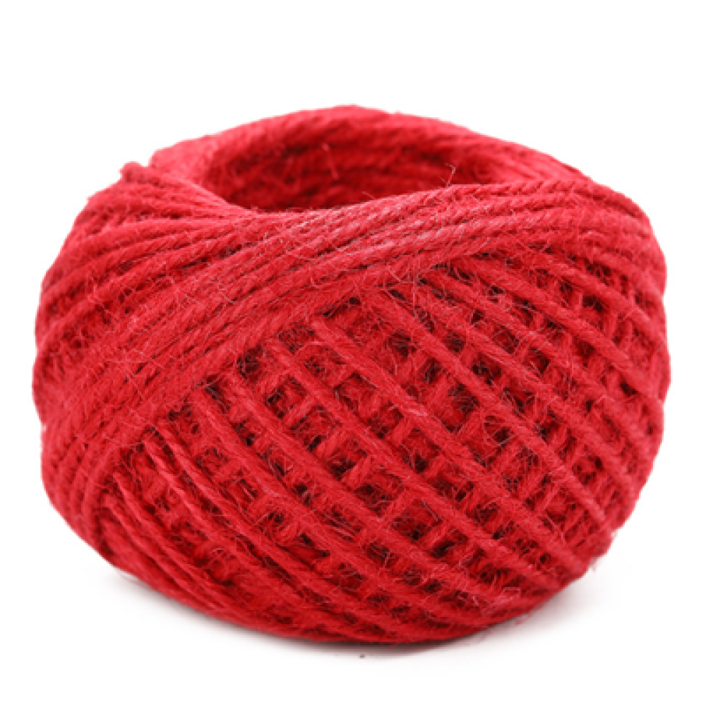 Red Jute Cord | Coloured Hessian Cords